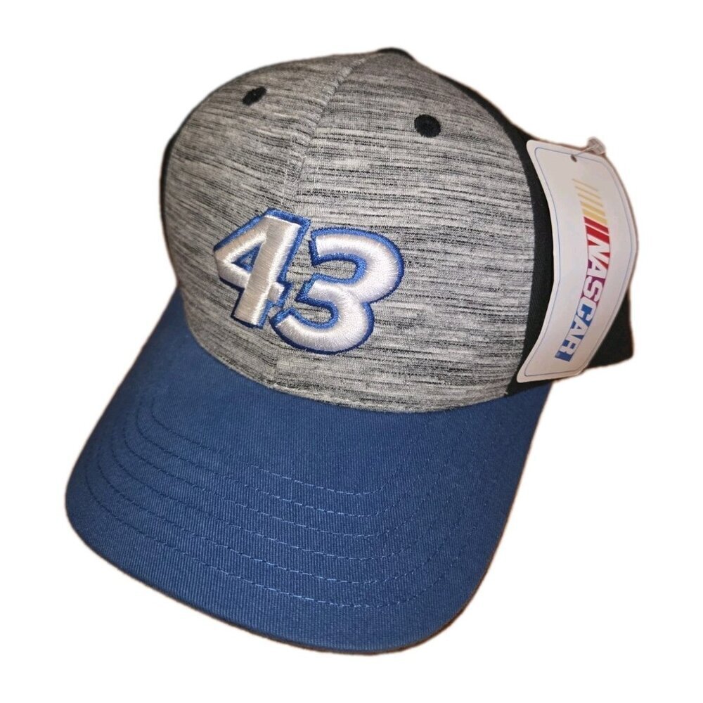 Nascar Darrell Bubba Wallace #43 Racing Team Hook and Loop NWT Vintage Blue Gray